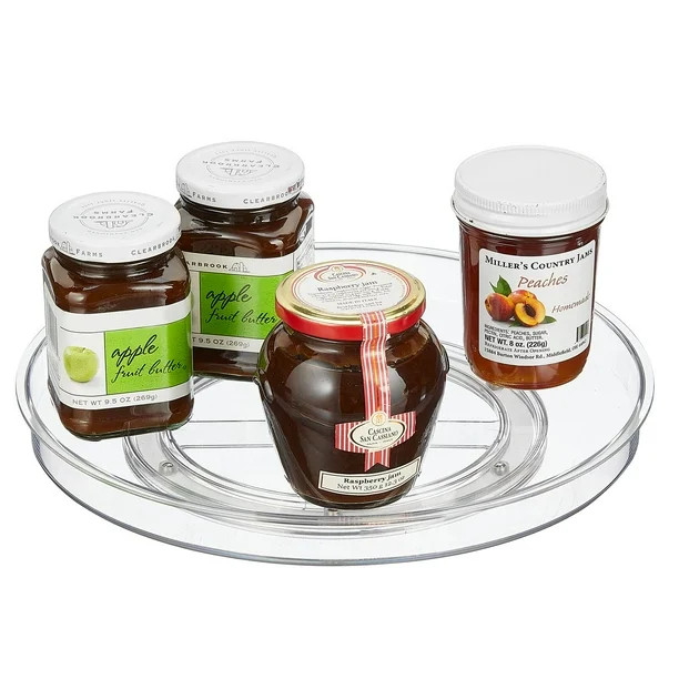mDesign Lazy Susan Turntable Plastic Spinner for Kitchen/Bathroom, Pantry, Fridge, Cupboards, or ... | Walmart (US)