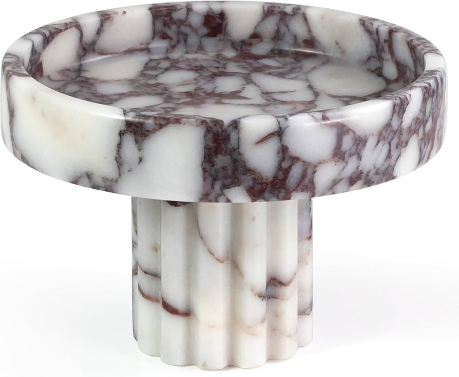 YMXYJM,Natural Marble Tray with Legs,Decorative Tray,Calacatta Viola | Amazon (US)