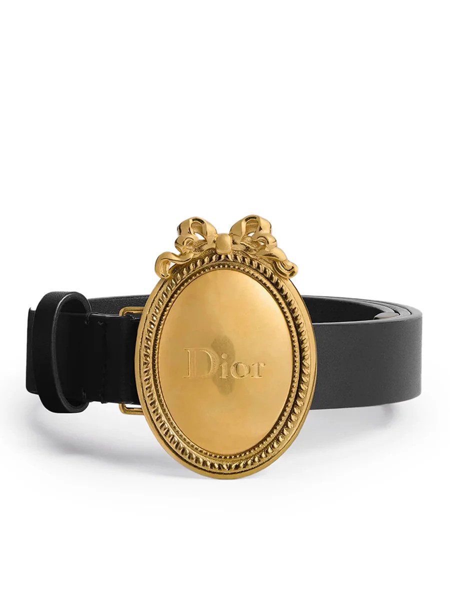DIOR MÉDAILLON BELT IN BLACK TOLEDO CALFSKIN | Suitnegozi INT
