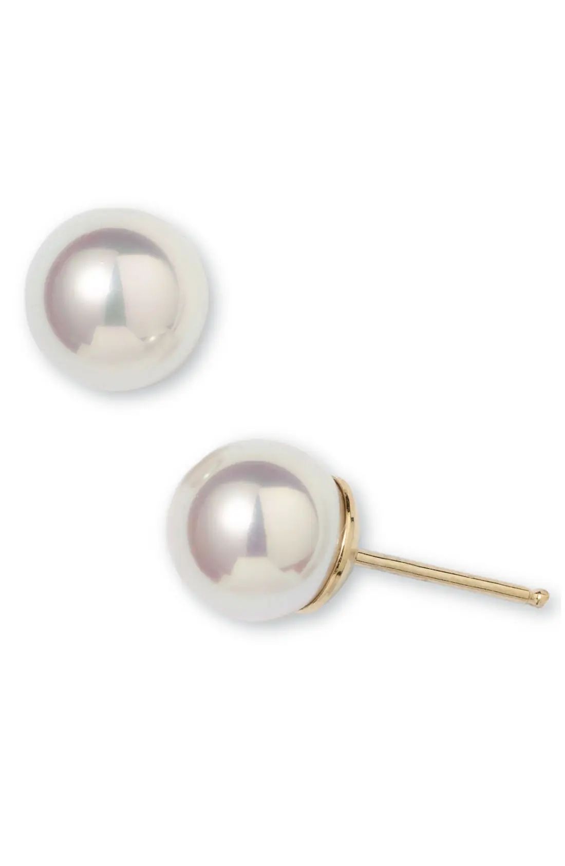 Round Simulated Pearl Stud Earrings | Nordstrom