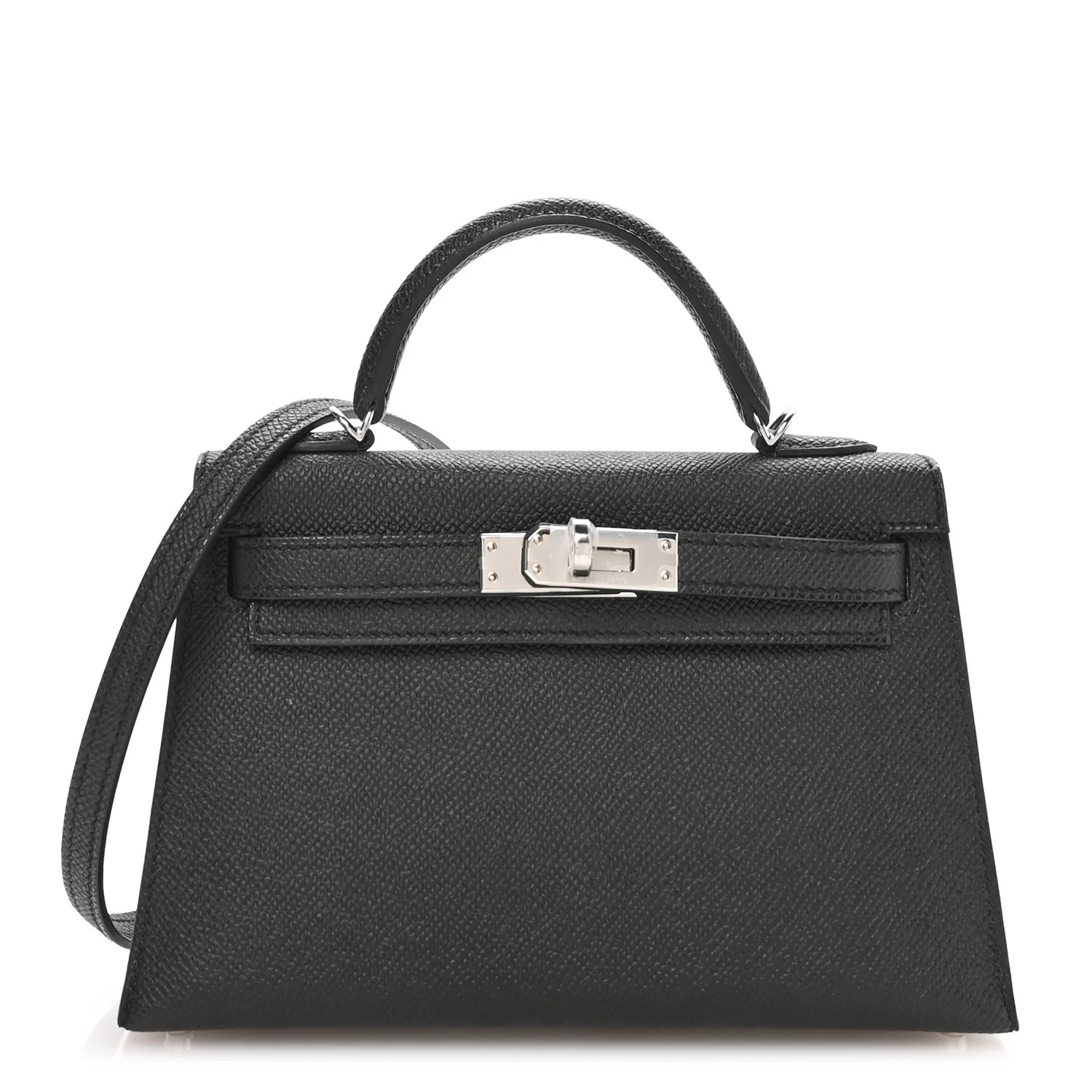 Hermes Epsom Mini Kelly Sellier 20 Black | FASHIONPHILE (US)