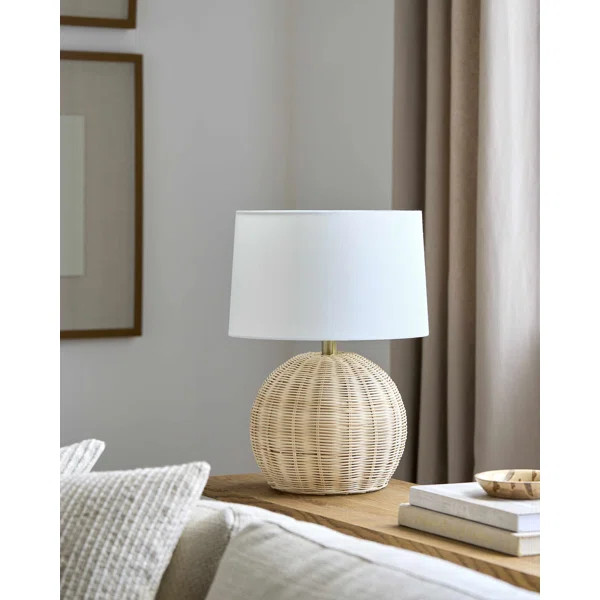 Aashray Wicker/Rattan Desk Lamp | Wayfair North America