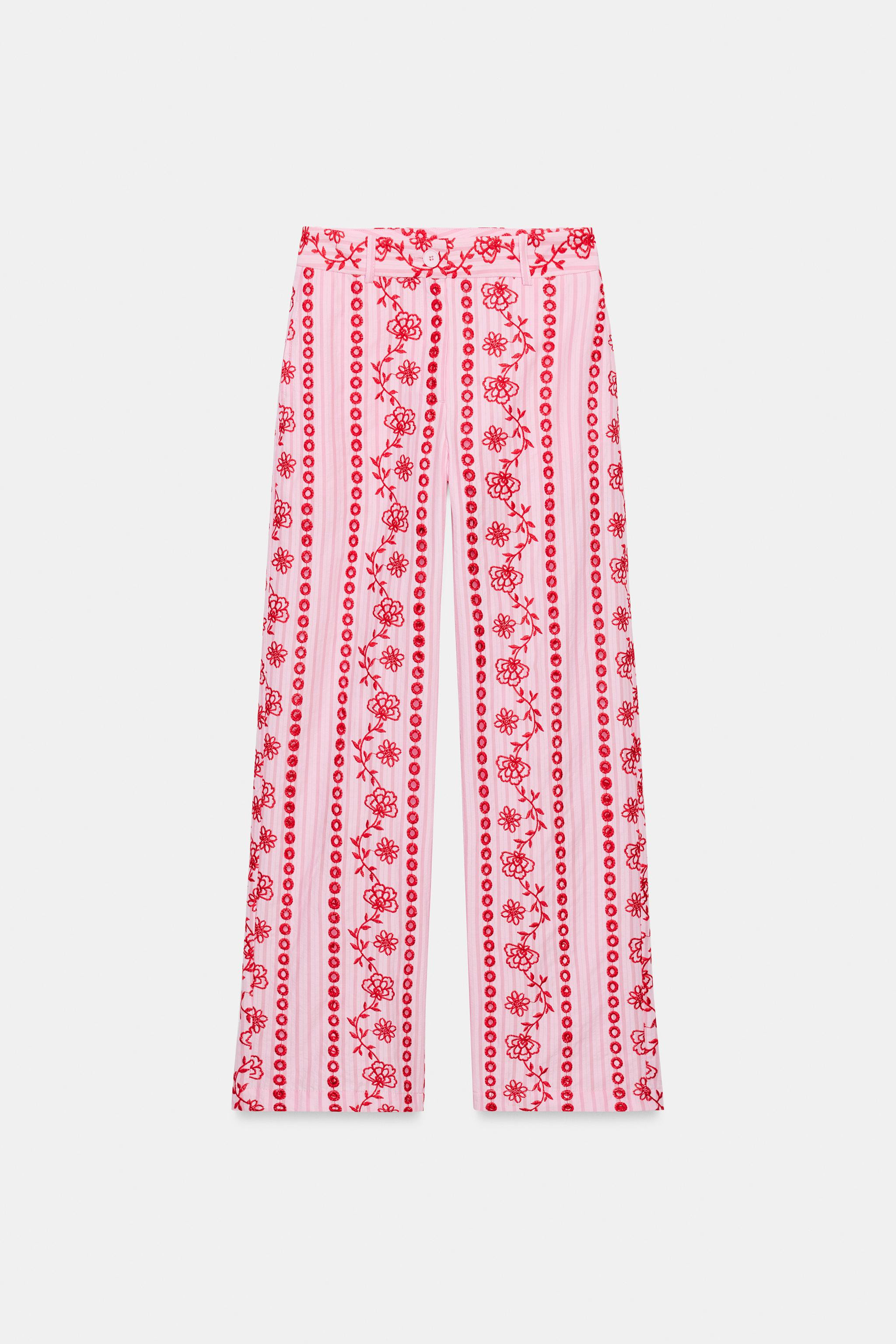 PANTS WITH OPENWORK EMBROIDERY | Zara US