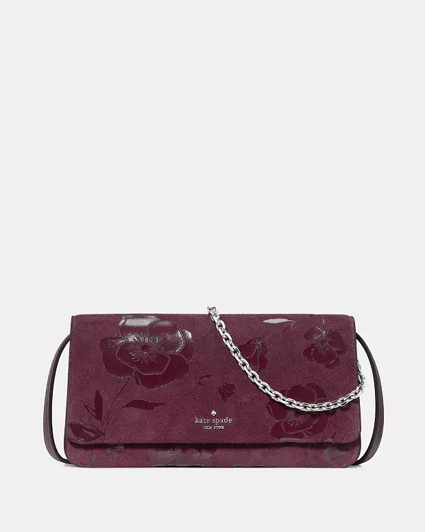Ivy Floral Suede Crossbody Bag | Kate Spade Outlet