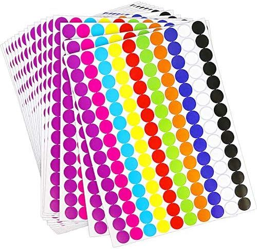 3500 Pieces Colored Round Dot Stickers 3/4 Inch Diameter Circle Dot Labels for Toddlers (Multicol... | Amazon (US)