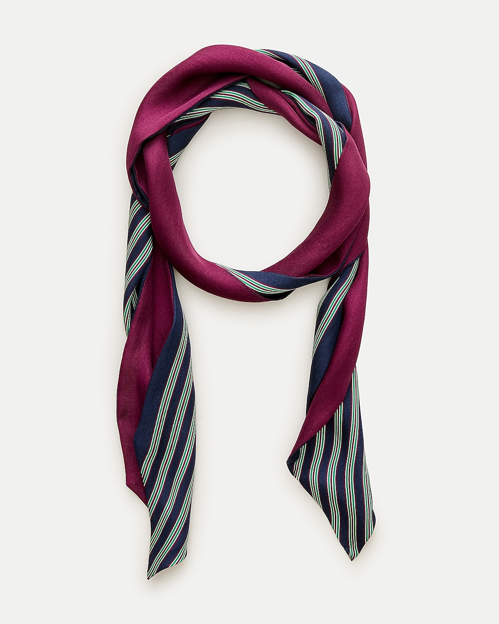 Skinny silk scarf in stripe | J. Crew US