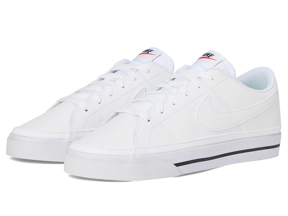 Nike Court Legacy Next Nature Women's Shoes White/White/Black/Volt/Team Orange : 9.5 M, Synthetic | Zappos