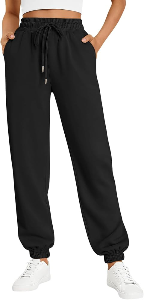 Trendy Queen Women's Sweatpants Athletic Joggers Baggy Pants Lounge Bottom 2026 Fall Fashion with... | Amazon (US)