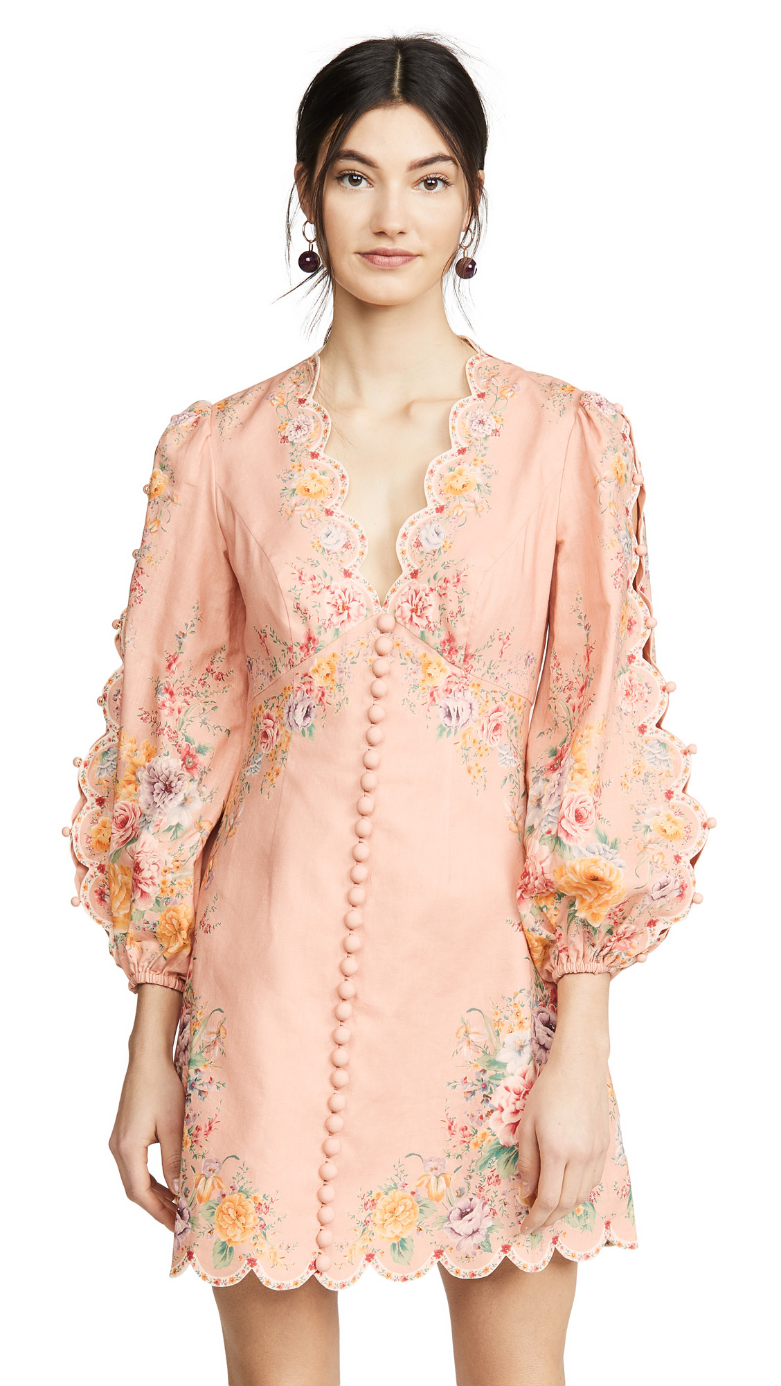 Zimmermann Zinnia Scallop Mini Dress | Shopbop