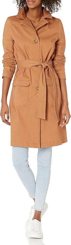Daily Ritual Women's Stretch Twill Trench Coat | Amazon (US)