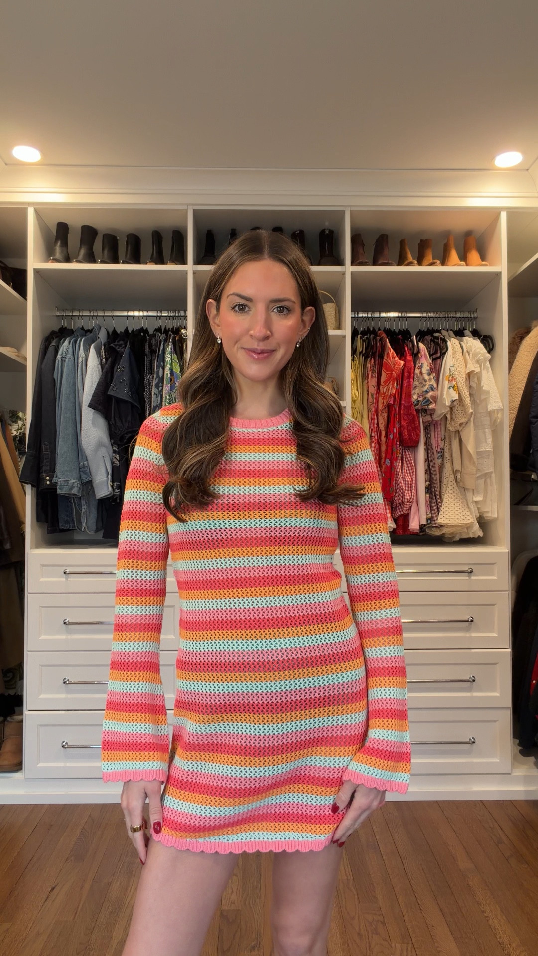 Xsmall cover up 
Small dress (should’ve sized down) 

Coverup 
Sandals 
Heels 
Spring dress

#LTKSpringSale #LTKootd