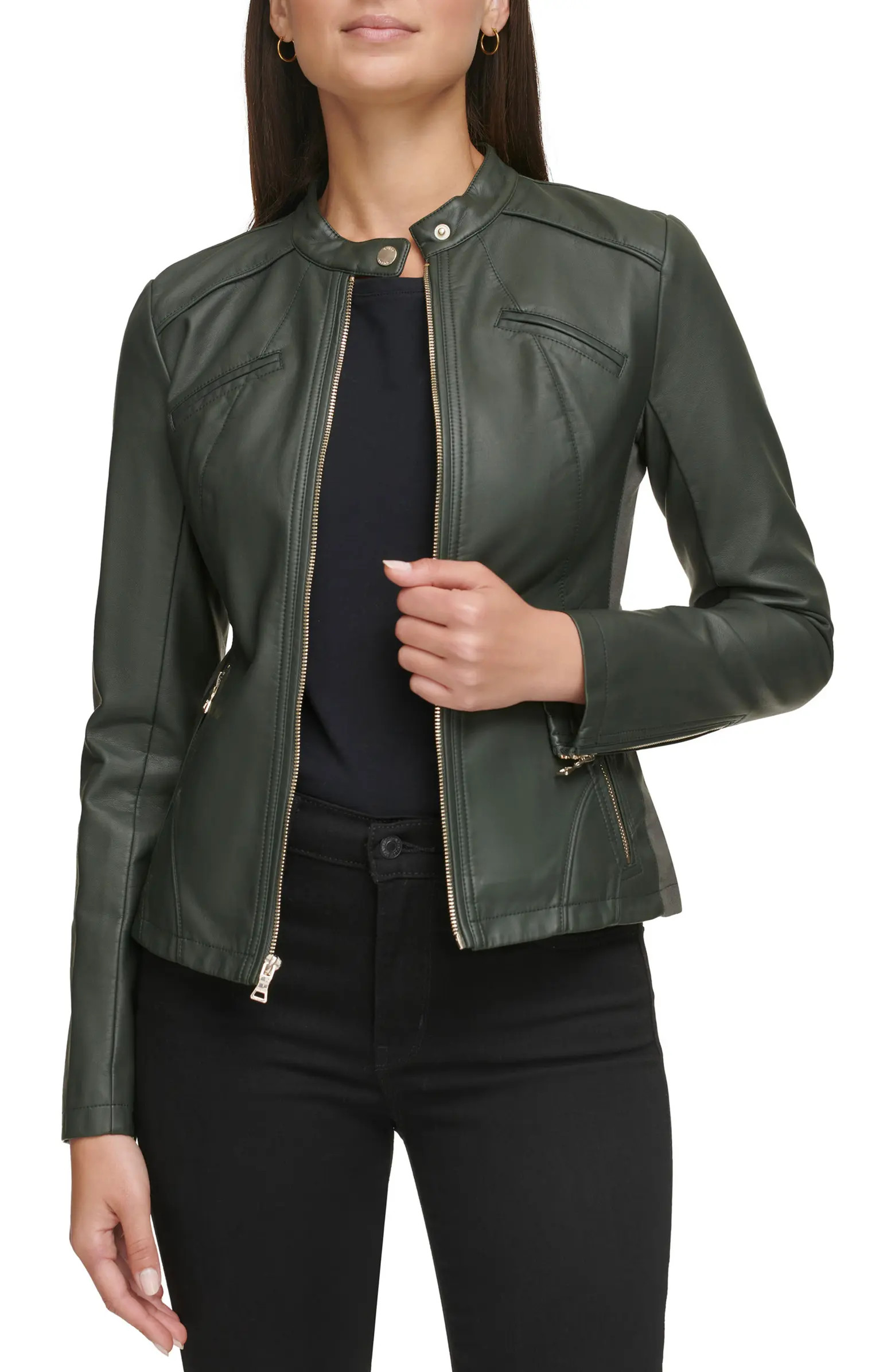 Faux Leather Racer Jacket | Nordstrom Rack