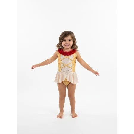 Disney Princess Belle Toddler Girls Cosplay Swimsuit with UPF50+, Sizes 12M-5T | Walmart (US)