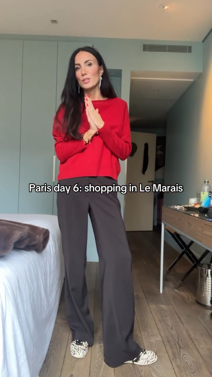 Le Marais was our favorite neighborhood that we visited. ❤️We spent Valentine’s Day walking through vintage shops, eating treats and discovering boutiques. It was LOVELY. My look is mostly @onequince - will link in LTK.