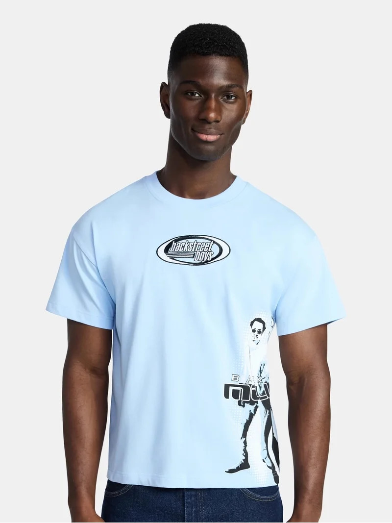 Backstreet Boys Men's and Big Men's Boxy Fit Graphic Tee, Sizes XS-3XL | Walmart (US)