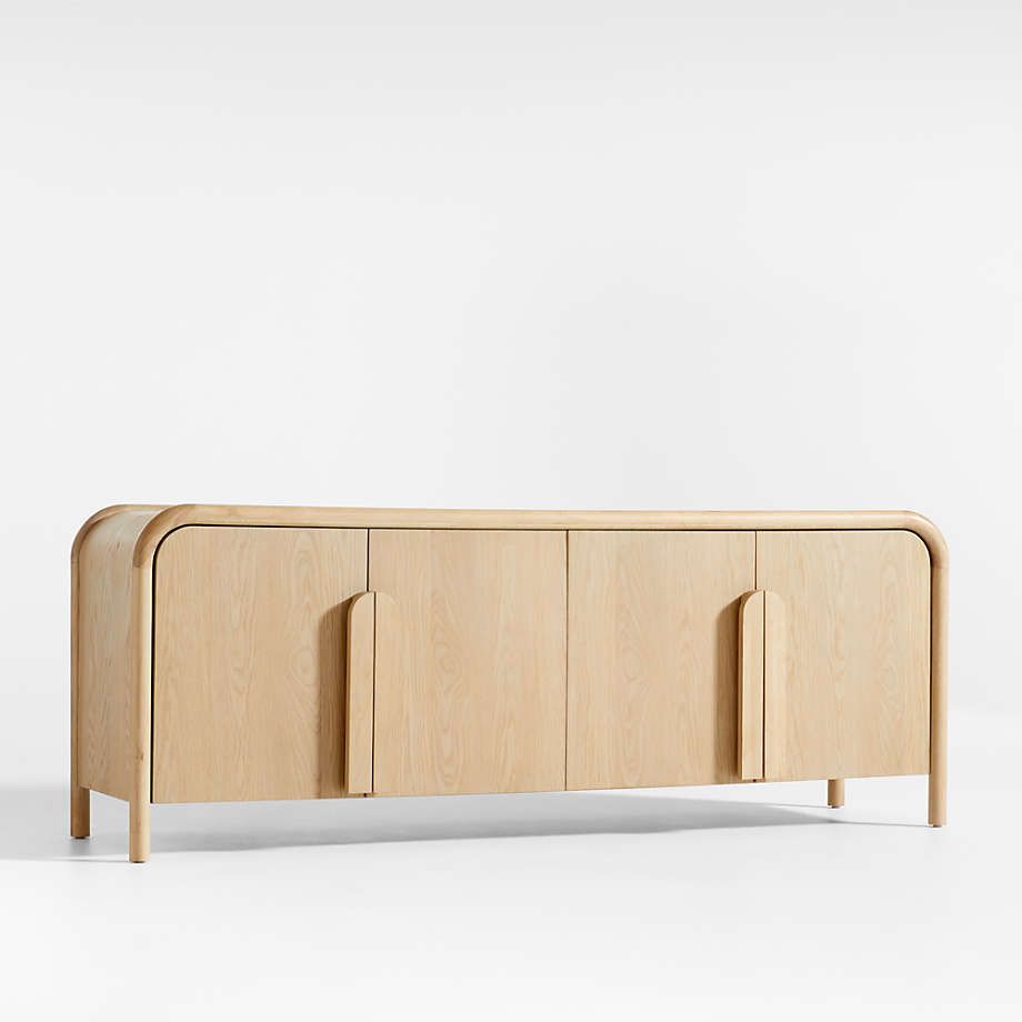Annie 73" Natural Storage Media Credenza by Leanne Ford + Reviews | Crate & Barrel | Crate & Barrel