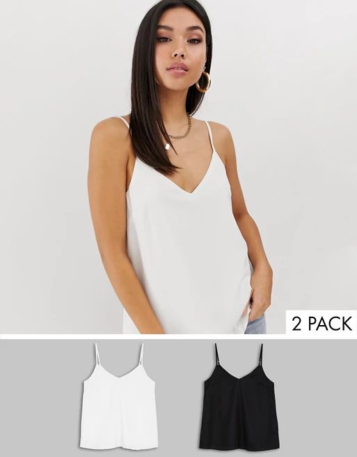 ASOS DESIGN eco swing cami with double layer 2 pack | ASOS US