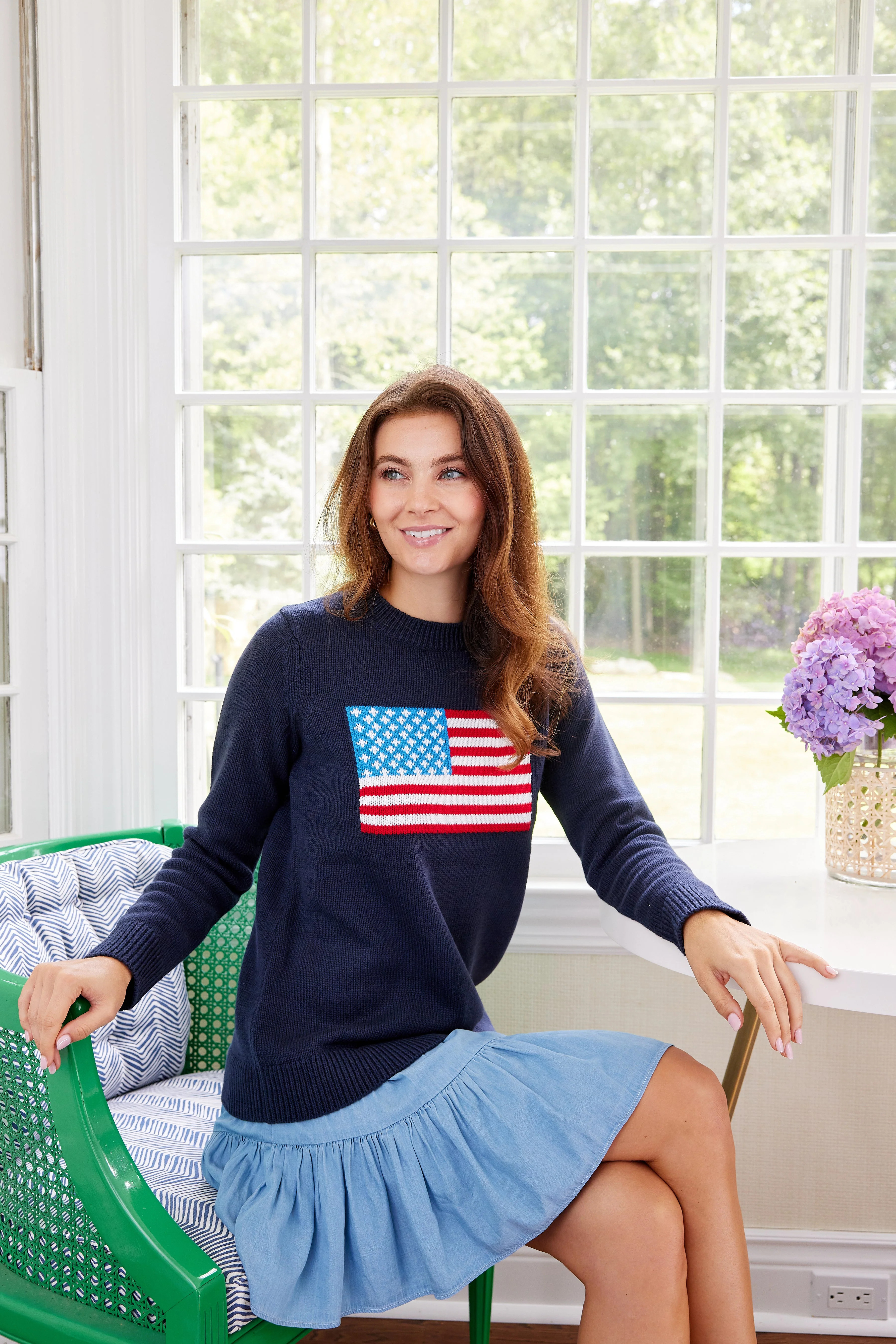 Navy Classic Flag Sweater | Sail to Sable