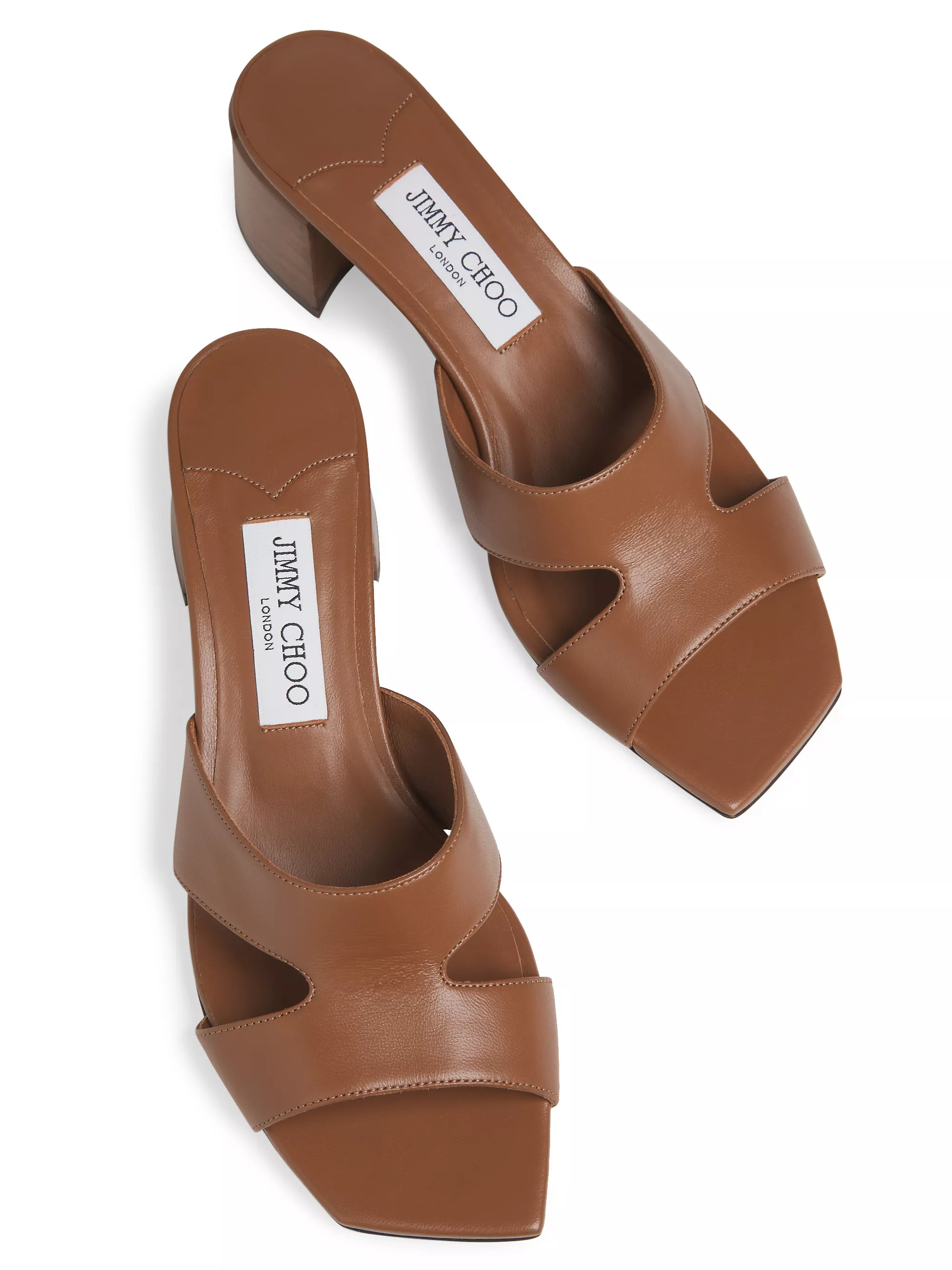 Ellison 45MM Open-Toe Leather Mules | Saks Fifth Avenue