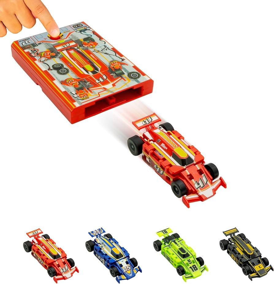 FLAT 2 FAST Original Speed Card Racer – Flat Car Racer and Pocket Size Racecar Launcher with Re... | Amazon (US)
