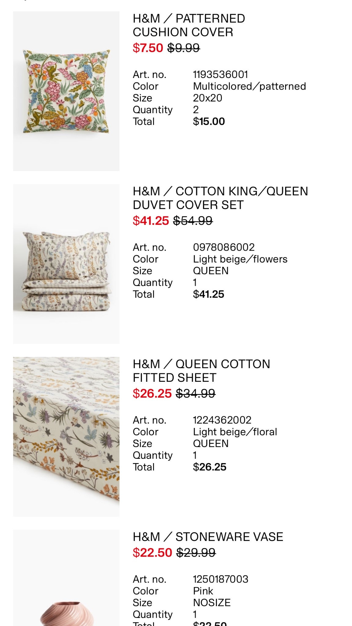 H&M 25% off site wide 

#LTKSaleAlert #LTKSpringSale #LTKHome