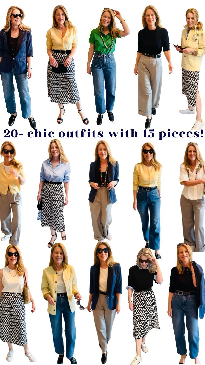 Vacation Outfits for Spring! 🌼

15 Classic pieces combine to create enough chic outfits for more than a week! 

I added a buttery yellow accent. Choose your favorite color as an accent to neutrals. 🩷🩵💚💛💜#LTKWatchNow

#LTKTravel #LTKOver40