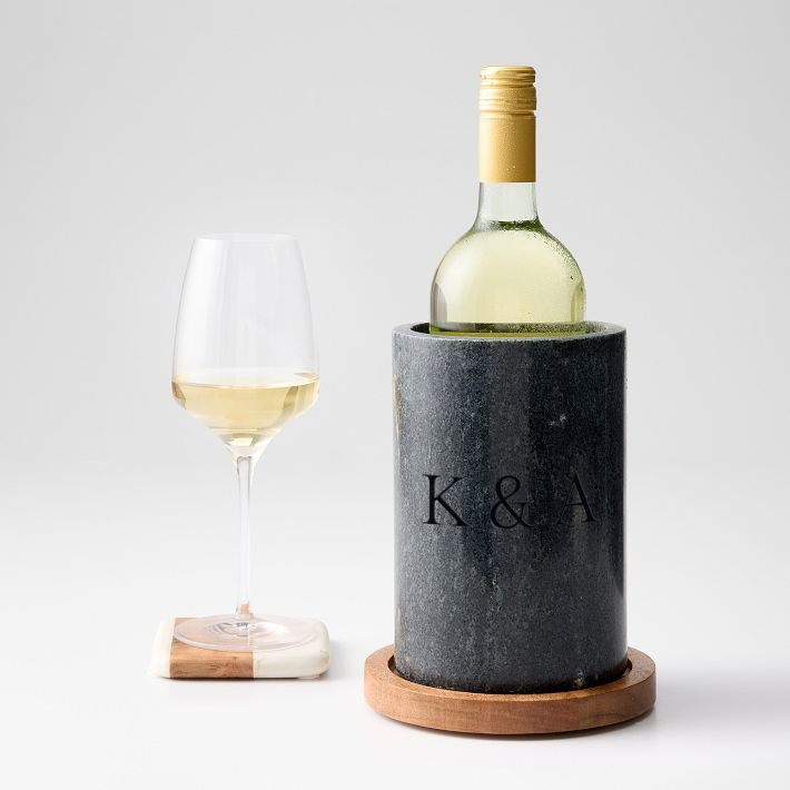 Wood and Marble Wine Chiller | Mark and Graham