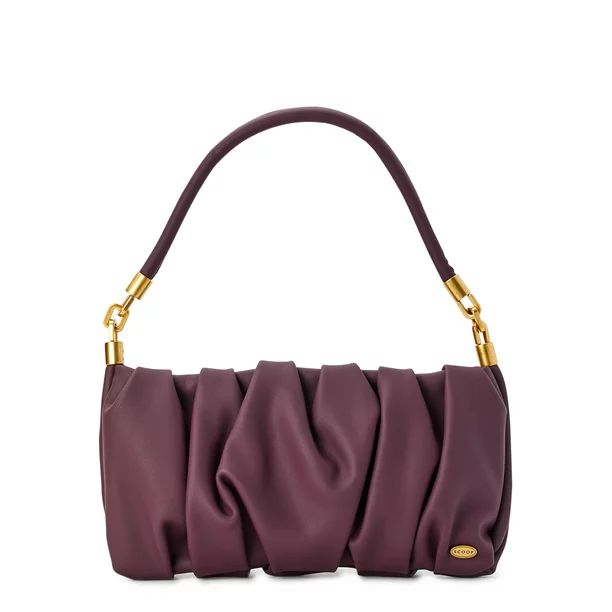 Scoop Women's Ruched Shoulder Bag Purple - Walmart.com | Walmart (US)
