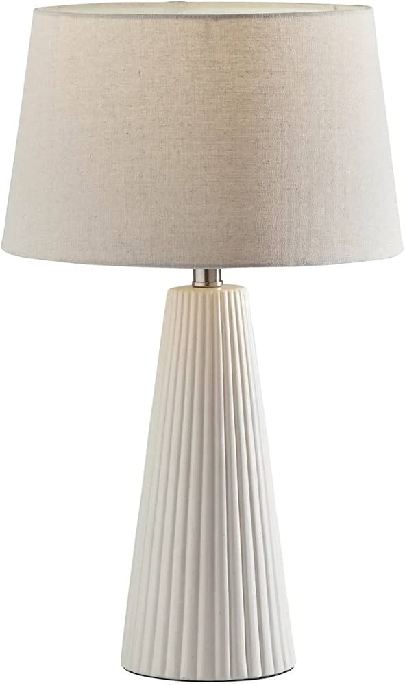 Lana 2 Piece Table Lamp Set, Off-White Ribbed Ceramic | Amazon (US)