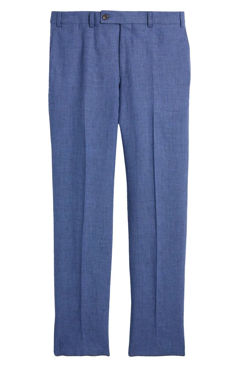 Pablo Flat Front Linen Trousers | Nordstrom