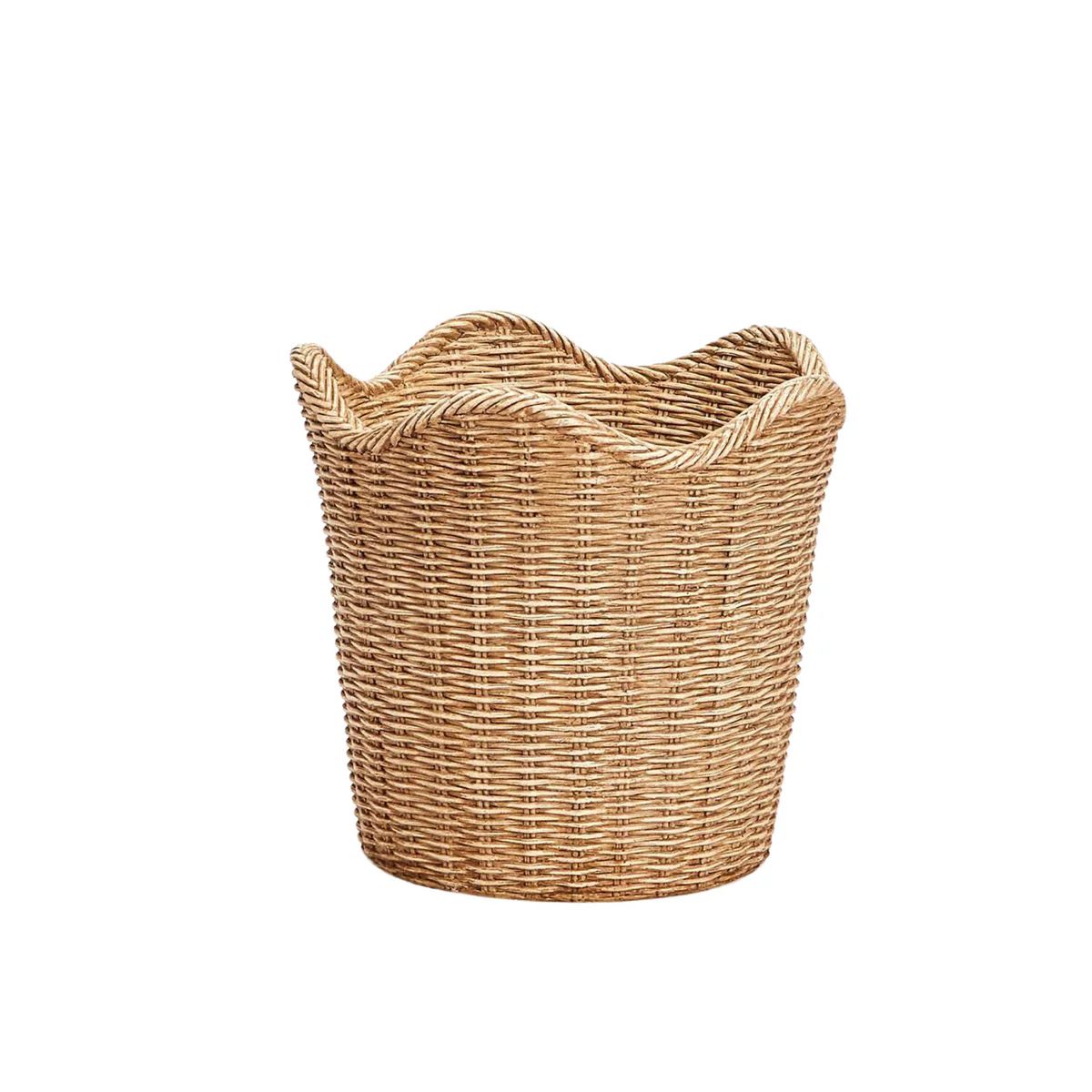 Scalloped Edge Basket Weave Pattern Cachepot | The Well Appointed House, LLC