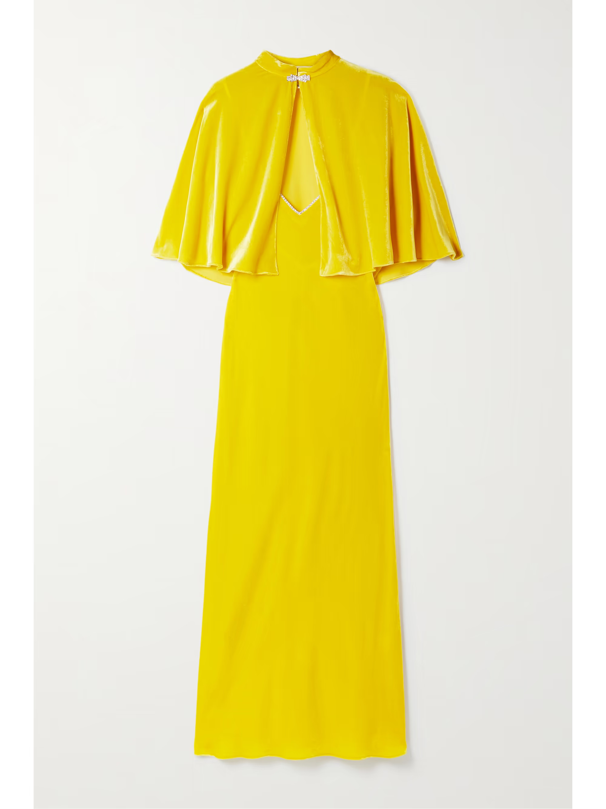 Crystal-embellished velvet cape and gown | NET-A-PORTER (US)