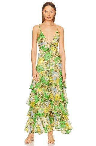 ASTR the Label Aneira Dress in Green Multi from Revolve.com | Revolve Clothing (Global)