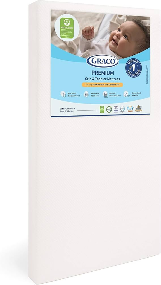 Graco Premium Crib & Toddler Mattress – GREENGUARD Gold Certified & CertiPUR-US Certified, Fits... | Amazon (US)