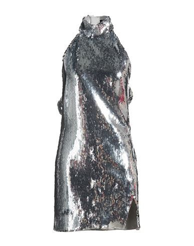 Balmain Woman Mini dress Silver Size 4 Polyester | YOOX (US)