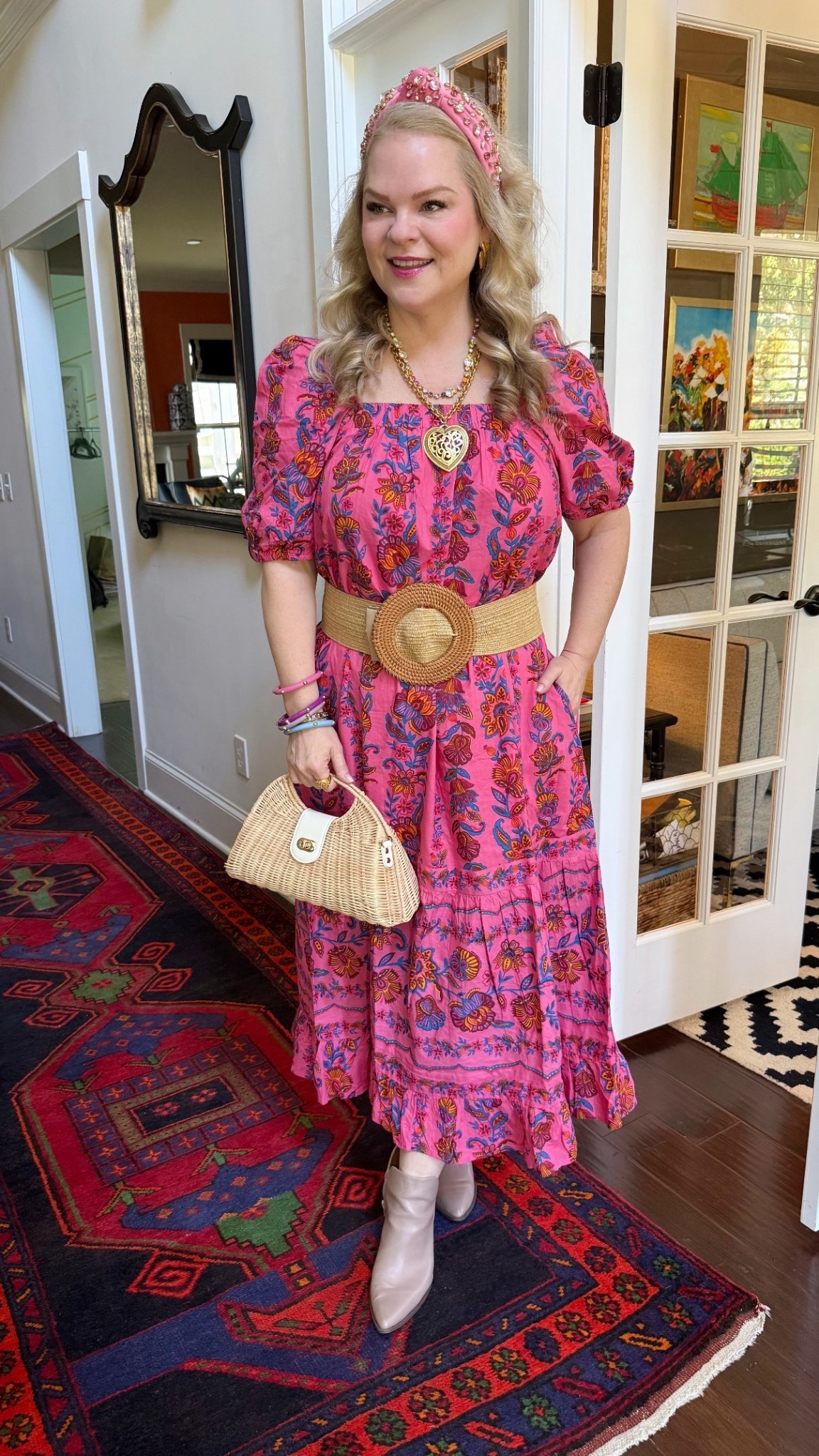 Fall-ish dress when it’s still hot outside. Accessories are from www.jujuloves.com

#LTKOver40