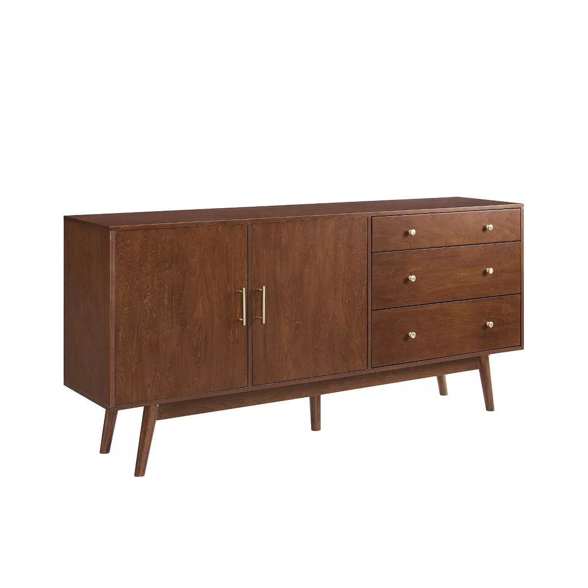 70" Mid-century Modern 3 Drawer and 2 Door Sideboard - Saracina Home | Target