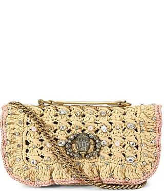 Kurt Geiger London Chelsea Small Ruffle Straw Convertible Shoulder Bag - Beige | Dillard's