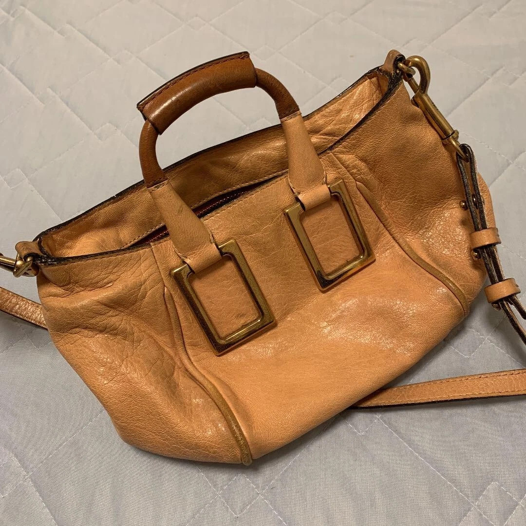Chloe Ethel 2way Hand Shoulder Bag Mini Beige Leather Gold hardware Authentic | eBay AU