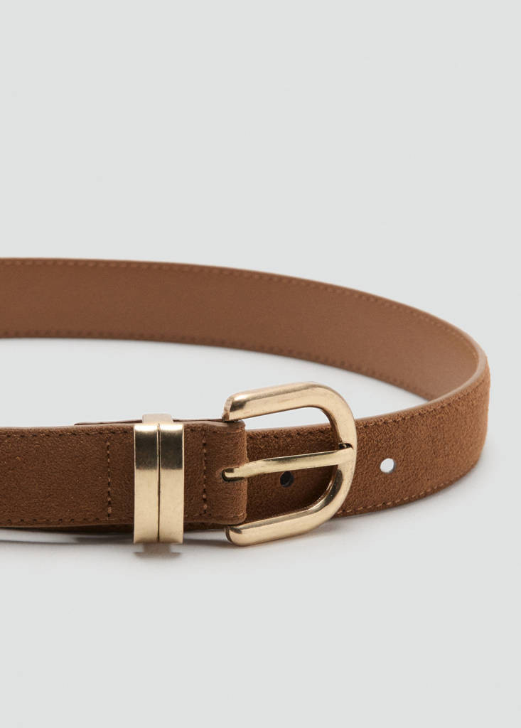Suede leather belt brown - Woman - S - MANGO | MANGO (UK)