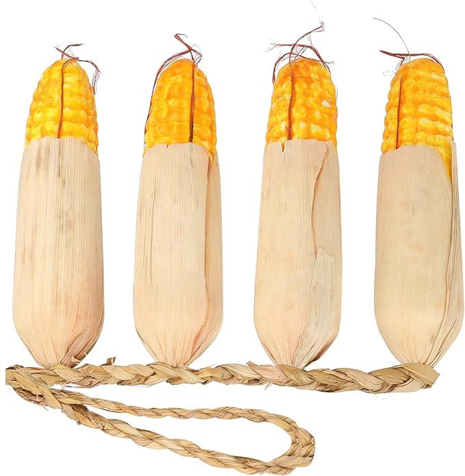 iWedn Fake Corn Decoration Artificial Corn with Stalks Fall Decor Ornament for Home Kitchen Bedro... | Amazon (US)