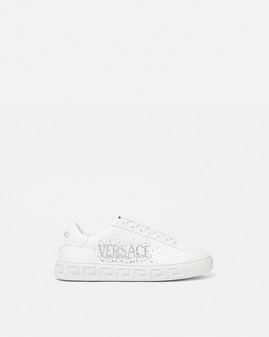 Crystal Logo Greca Sneakers | Versace (US)