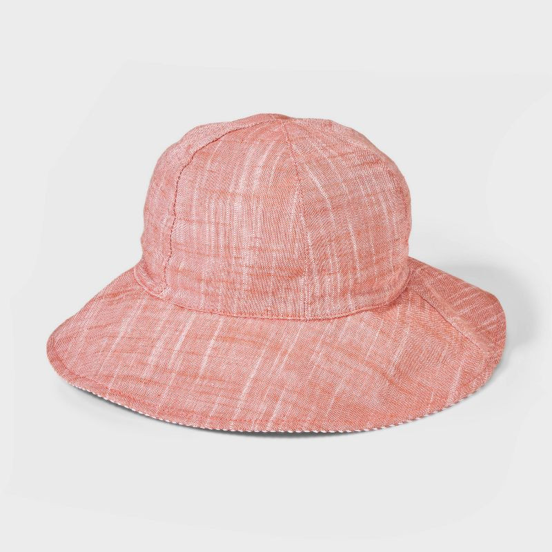 Baby Striped Reversible Sun Hat - Cat & Jack™ Orange | Target