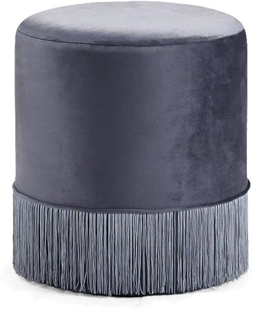 Meridian Furniture Teddy Collection Modern | Contemporary Velvet Upholstered Ottoman, 15.5" W x 1... | Amazon (US)