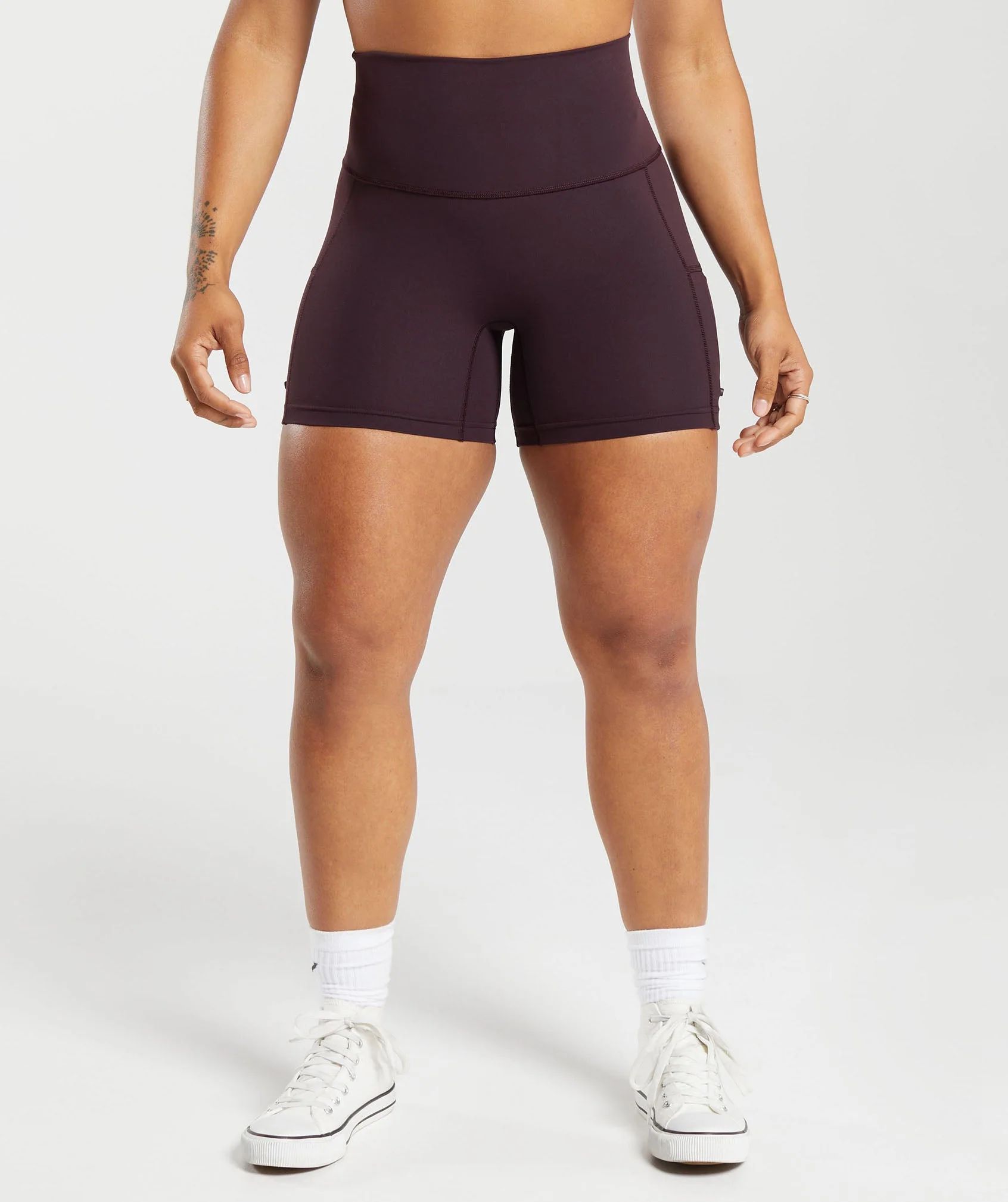 Gymshark Legacy Tight Shorts - Plum Brown | Gymshark CA