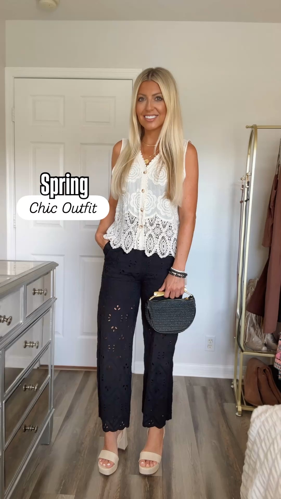 Love the details on this top and these embroidered cut out pants! 
Discount code: Kaleigh15 @chicwish

Lace outfit / vacation outfit / church outfit / spring fashion / set / spring outfit inspo / church style / spring accessories / spring purse 

#chicoutfit #vacationoutfit #springfashion #springoutfit #churchoutfit

#LTKootd #LTKmomlife #LTKSeasonal