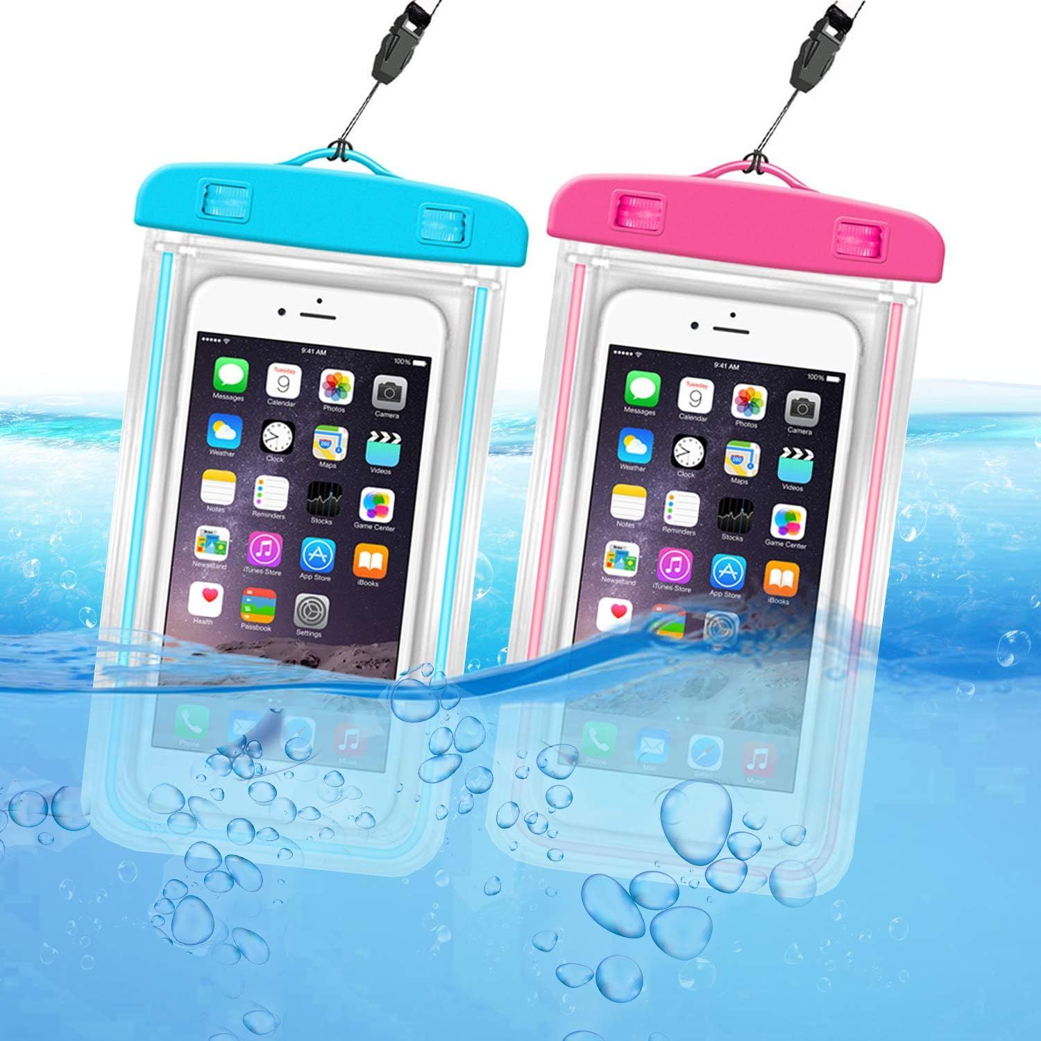 ORIbox Universal Waterproof Pouch Phone Dry Bag with Luminous Ornament Case for iPhone 12 11 Pro ... | Amazon (US)