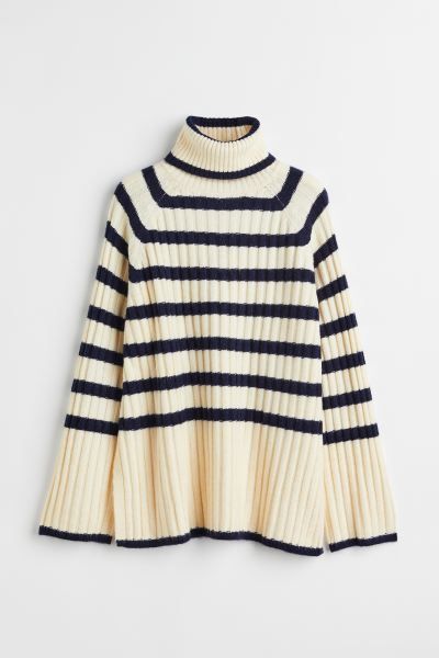 Rib-knit polo-neck jumper | H&M (UK, MY, IN, SG, PH, TW, HK)