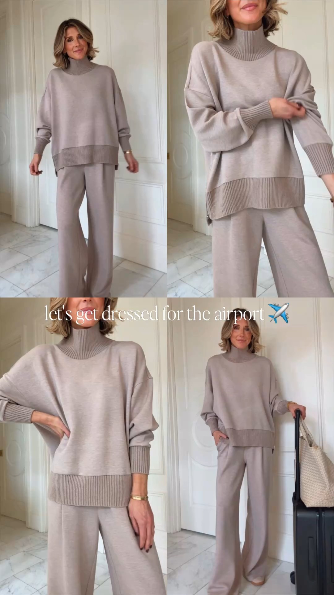 The perfect lounge set for the holidays/ airport travel outfit 