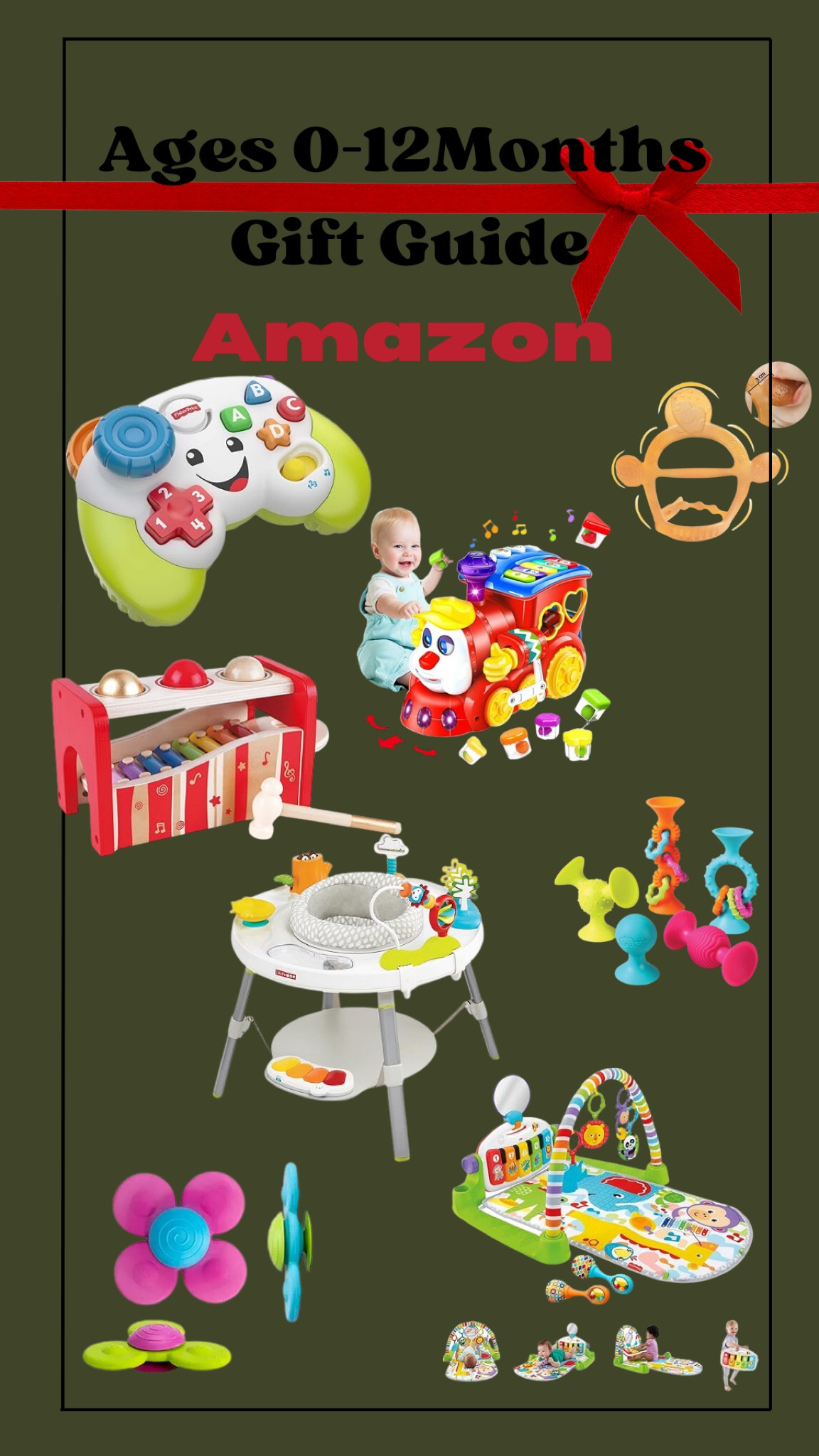 Gift Guide for ages 0-12 months! Shipping for infants is HARD! Here is some of our most used Amazon items for this age! This activity table is the best value for your money! Once your child doesn’t use this for standing assist anymore it can be turned into a table for activities! My children 4 & 2 still use it! The viral fisher price playmat will keep your child entertained for so long! Worth every penny! Follow me on Instagram: Fillmysoulwithadventure for any questions! 

#LTKSaleAlert #LTKHoliday #LTKGiftGuide